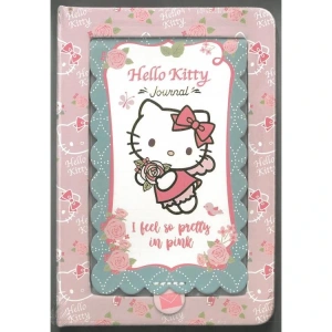 VICTORIAS JOURNALS 525-2086 HELLO KITTY AYNALI SERT KAPAK A6 192 SAYFA 100 GR. RENKLİ SAYFALAR GÜNLÜK/ NOT DEFTERİ