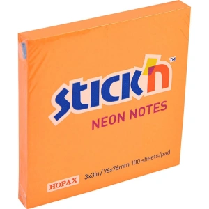 GIPTA STICKN 76X76 NEON TURUNCU YAPIŞKANLI NOTLUK 100 YP.