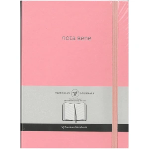 VICTORIAS JOURNALS NOTE BENE 9253 PREMIUM NOTEBOOK SERT KAPAK A5 100gr.192 SYF. ÇİZGİLİ DEFTER PEMBE