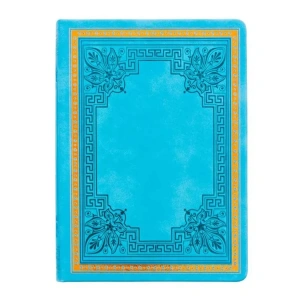 VICTORIAS JOURNALS 8681 VINTAGE OLD BOOK 14x20cm 80gr.160YP. ÇİZGİLİ DEFTER TURKUAZ