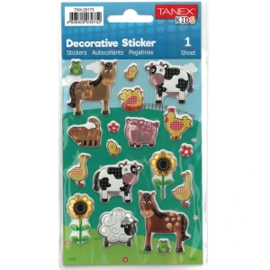 TANEX KIDS TNX-25173 DEKORATİF ETİKETLER - VERİMLİ CANLILAR SERİSİ STICKER