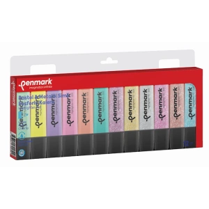 PENMARK HS-505-12PS 6 PASTEL+ 6 METALİK SİMLİ 12Lİ FOSFORLU KALEM SETİ