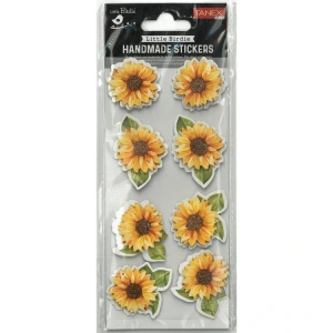 TANEX HANDMADE TNX-28021 DEKORATİF ETİKETLER - SUNFLOWER SERİSİ STICKER - TEKLİ