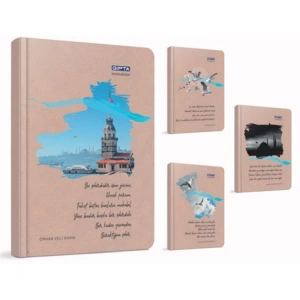 GIPTA İSTANBUL NOTLARI İPLİK DİKİŞLİ SERT KAPAK A5 120YP. ÇİZGİLİ DEFTER