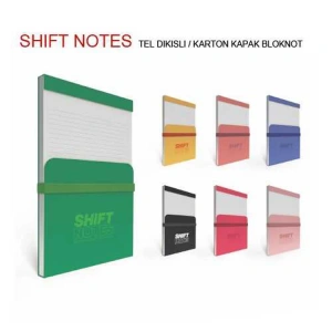 GIPTA SHIFT NOTES TEL DİKİŞLİ KARTON KAPAK A6 BLOKNOT 80 YP. KARELİ