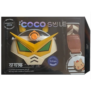 VAGONLİFE COCOSMILE ÖZEL KUTULU ROBOT TEMALI KILIFLI TRİTAN MATARA CS0005 630ML BEYAZ