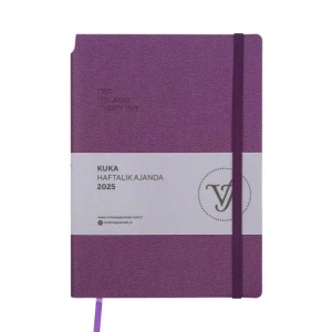 VICTORIAS JOURNALS 124-1434 14X20,5 KUKA HAFTALIK AJANDA A5 - MOR