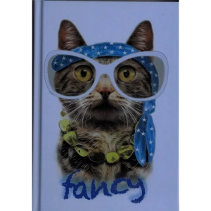 DEFFTER ANIMALS / FANCY CAT SERT KAPAK A5 ÇİZGİLİ DEFTER 96 YP