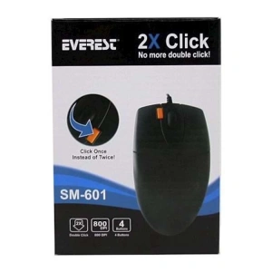 Everest SM-601 USB SİYAH OPTİK MOUSE