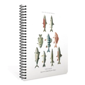 GIPTA VINTAGE SPİRALLİ SERT KAPAK A4 120 YP. ÇİZGİLİ DEFTER