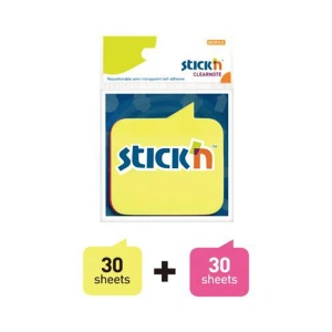 GIPTA STICKN 21138 76X76 KARE KONUŞMA BALONLU YAPIŞKANLI NOTLUK 2 RENK NEON 60 YP.
