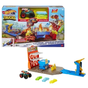 MATTEL HFB12 HOT WHEELS MONSTER TRUCKS PATLAMA İSTASYONU OYUN SETİ