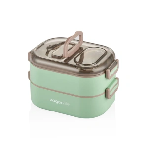 VAGONLİFE ÇELİK YEMEK KABI 2 KATLI BÖLMELİ 1000 ML - LUNCH BOX VGN7081