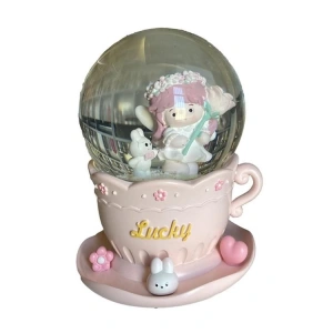 CEREN HDY0423 ORTA BOY HEDİYELİK MÜZİKLİ IŞIKLI KAR ATAN KAR KÜRESİ (PİLLİ) LUCKY