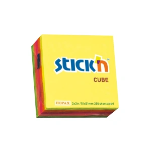 GIPTA STICKN 50X50 YAPIŞKANLI NOTLUK NEON 5 RENK 250 YP. - 21203