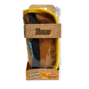 BRONS BR-3220 FİLELİ İKİ BÖLMELİ KALEM ÇANTASI