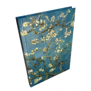 PRESTİJ 14X20 VAN GOGH / ÇİÇEK AÇAN BADEM AĞACI 112 YP LASTİKLİ SERT KAPAK ÇİZGİLİ DEFTER