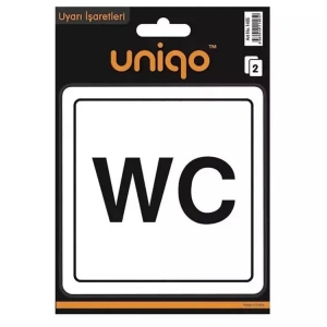 CREA UNIQO UYARI ETİKETİ - WC YAZISI 2Lİ  1405