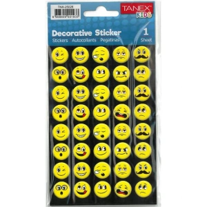 TANEX KIDS TNX-25026 DEKORATİF ETİKETLER - GÜLEN YÜZLER SERİSİ STICKER
