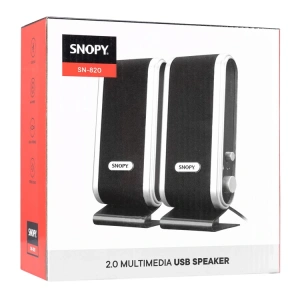 SNOPY SN-820 2.0 SİYAH/GÜMÜŞ LCD İNCE TASARIM USB SPEAKER