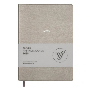 VICTORIAS JOURNALS 124-1428 14X20,5 SMYTH HAFTALIK AJANDA A5 - PLATINIUM GRİ