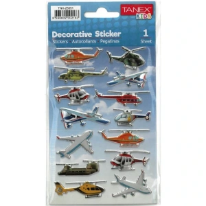 TANEX KIDS TNX-25051 DEKORATİF ETİKETLER - HELİKOPTER SERİSİ STICKER
