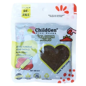 CHILDGEN PLAY DOUGH - OYUN HAMURU POŞETLİ 125gr. KAHVERENGİ