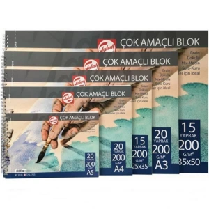 TALENS ÇOK AMAÇLI RESİM BLOKLARI  200GR. A4