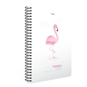 GIPTA MAGENTA SPİRALLİ 19X26 SPİRALLİ PP KAPAK KARELİ 80 YP. DEFTER