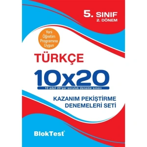 TUDEM 5. SINIF BLOKTEST 2.DÖNEM TÜRKÇE 10X20 KAZANIM PEKİŞTİRME DENEMELERİ SETİ