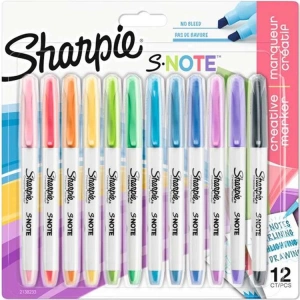 SHARPİE S-NOTE KREATİF BLISTERLİ MARKÖR KESİK UÇ 12 RENK  2138233