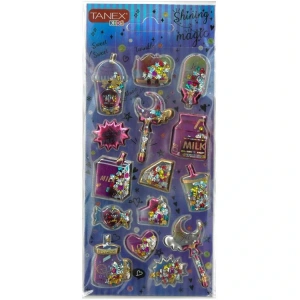 TANEX KIDS TNX-26054 DEKORATİF ETİKETLER - SHINING MAGIC PUFFY STICKER