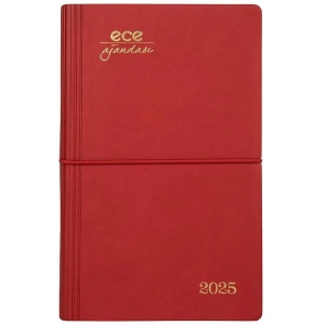 ECE 12X18 YENİ AKÇAY GÜNLÜK AJANDA KIRMIZI