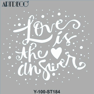 ARTDECO STENCİL 30X30CM CEVAP AŞK 184