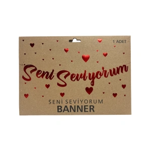 TEKNOPOİNT METALİZE SENİ SEVİYORUM OYNAR YAZI SÜS