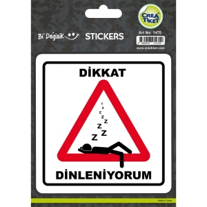CREA Bİ DEĞİŞİK STICKER - DİKKAT DİNLENİYORUM 1470