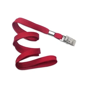 KRAF 510G METAL KLIPSLİ KART ASKI İPİ KIRMIZI