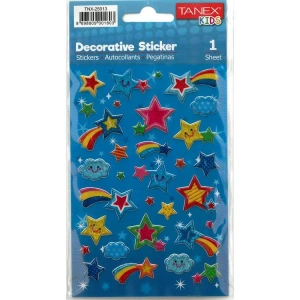 TANEX KIDS TNX-25013 DEKORATİF ETİKETLER -  KUYRUKLU YILDIZ SERİSİ STICKER