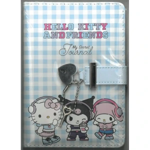 VICTORIAS JOURNALS 525-2021 HELLO KITTY & FRIENDS KALP KİLİTLİ GÜNLÜK DEFTER RENKLİ ÖZEL SAYFALAR 12x17cm 80gr.192 SAYFA - MAVİ