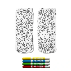 OGOBONGO 22035 ÇİÇEKLER DİJİTAL BASKILI PATİK BOYAMA ÇORAP