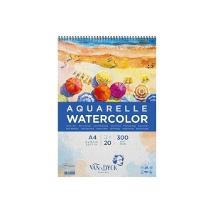 VAN DYCK VD10011 ÜSTTEN SPİRALLİ SULUBOYA BLOK A4 300GR 20 YP