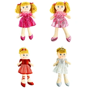 VARDEM AY950D PAYET ELBİSELİ BEZ BEBEK 37 CM.