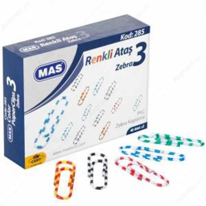 MAS 285 PVC KAPLI ZEBRA RENKLİ ATAŞ 28mm.NO:3