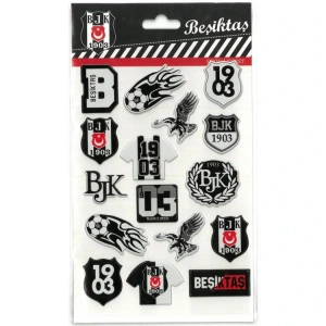 TMN 586217 BEŞİKTAŞ ŞEKİLLİ STICKER ETİKET 1 YP TEKLİ