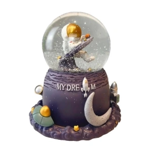 CEREN HDY0298 ORTA BOY (B) HEDİYELİK MÜZİKLİ IŞIKLI PLATFORMU DÖNEBİLEN KAR ATAN KAR KÜRESİ (PİLLİ) MY DREAM ASTRONOT