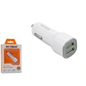 HYTECH HY-X40 3.4A HIZLI ŞARJ 2 USB BEYAZ ARAÇ ŞARJ CİHAZI