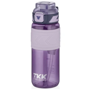 VAGONLİFE T1019 TKK SİLİKON TUTMA GÖVDE TRİTAN PİPETLİ MATARA 600ml  MOR