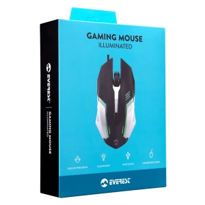 EVEREST SM-G72 USB AYDINLATMALI OYUNCU MOUSE SİYAH/GÜMÜŞ