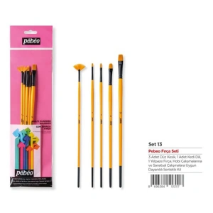 PEBEO SET-13  5Lİ  YAĞLI BOYA FIRÇA SETİ SENTETİK KIL UZUN SAP
