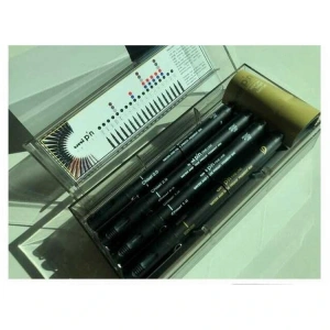 UNİ BALL PİN-200 FINE LINE KALİGREFİ SETİ 4LÜ-  KRİSTAL KUTULU